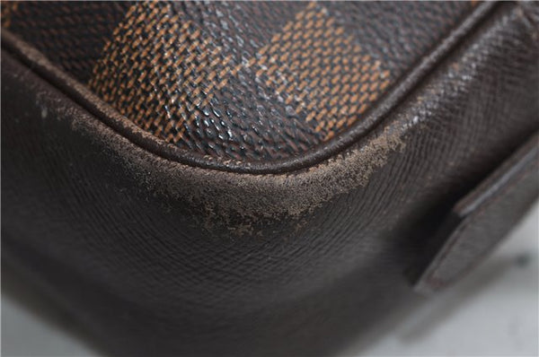 Authentic Louis Vuitton Damier Trousse Toilette Clutch Hand Bag N47623 LV 2715D