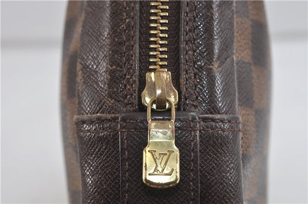 Authentic Louis Vuitton Damier Trousse Toilette Clutch Hand Bag N47623 LV 2715D