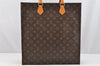 Authentic Louis Vuitton Monogram Sac Plat Hand Tote Bag M51140 LV 2716I