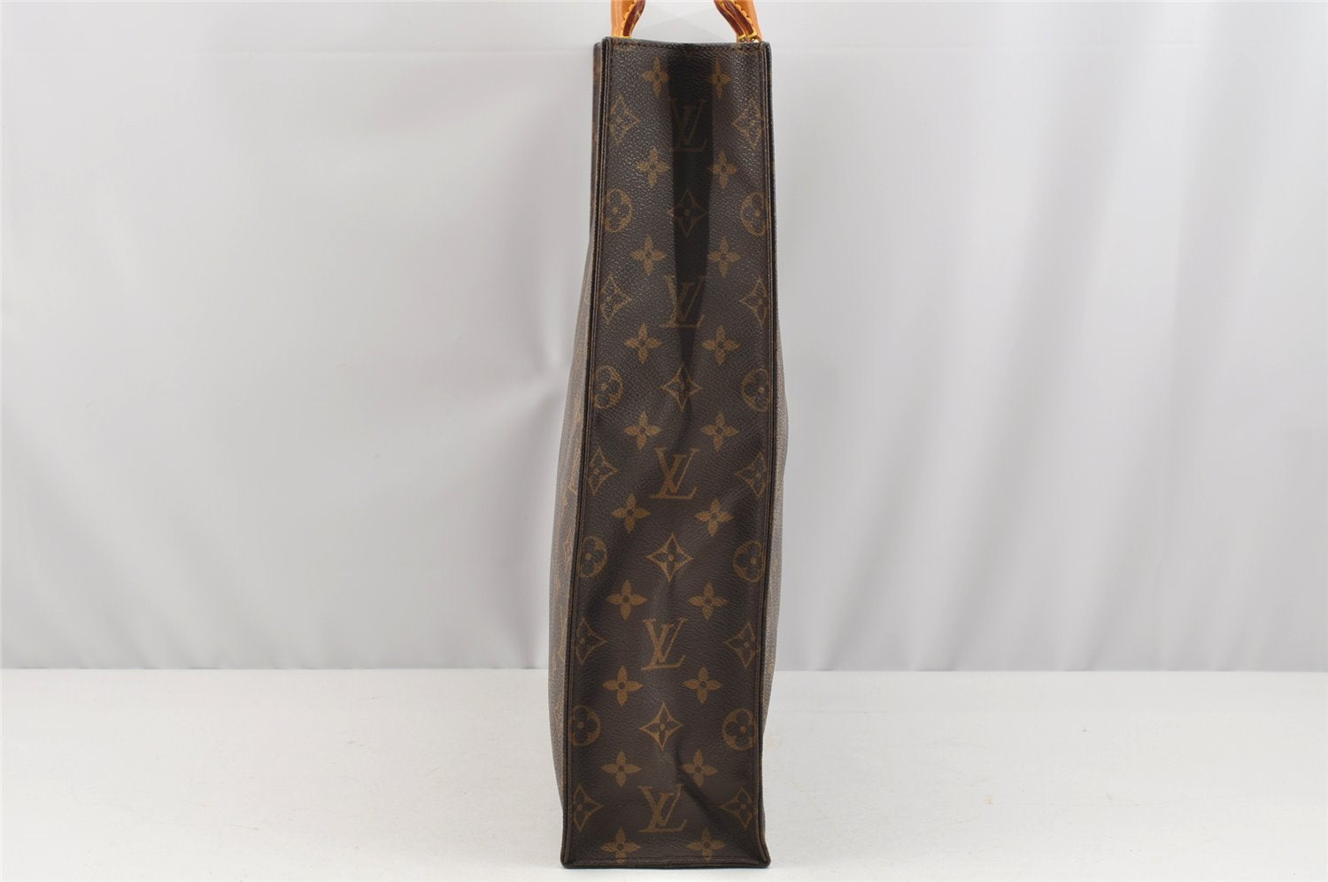 Authentic Louis Vuitton Monogram Sac Plat Hand Tote Bag M51140 LV 2716I