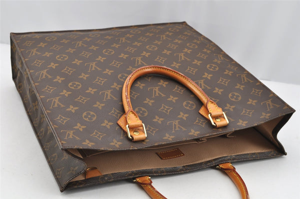 Authentic Louis Vuitton Monogram Sac Plat Hand Tote Bag M51140 LV 2716I