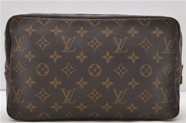 Auth Louis Vuitton Monogram Trousse Toilette 28 Clutch Hand Bag M47522 LV 2717D