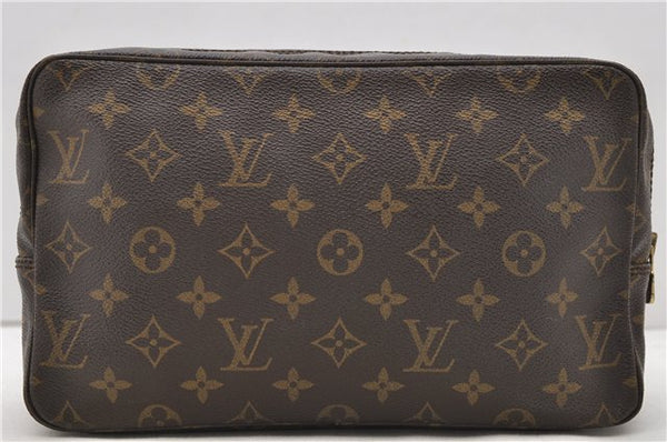 Auth Louis Vuitton Monogram Trousse Toilette 28 Clutch Hand Bag M47522 LV 2717D