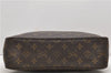 Auth Louis Vuitton Monogram Trousse Toilette 28 Clutch Hand Bag M47522 LV 2717D