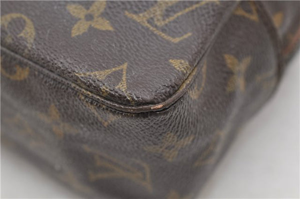 Auth Louis Vuitton Monogram Trousse Toilette 28 Clutch Hand Bag M47522 LV 2717D