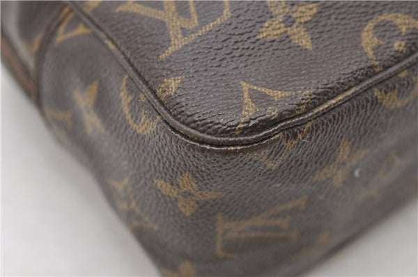 Auth Louis Vuitton Monogram Trousse Toilette 28 Clutch Hand Bag M47522 LV 2717D