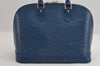 Authentic Louis Vuitton Epi Alma PM Hand Bag Blue M52145 LV 2717I