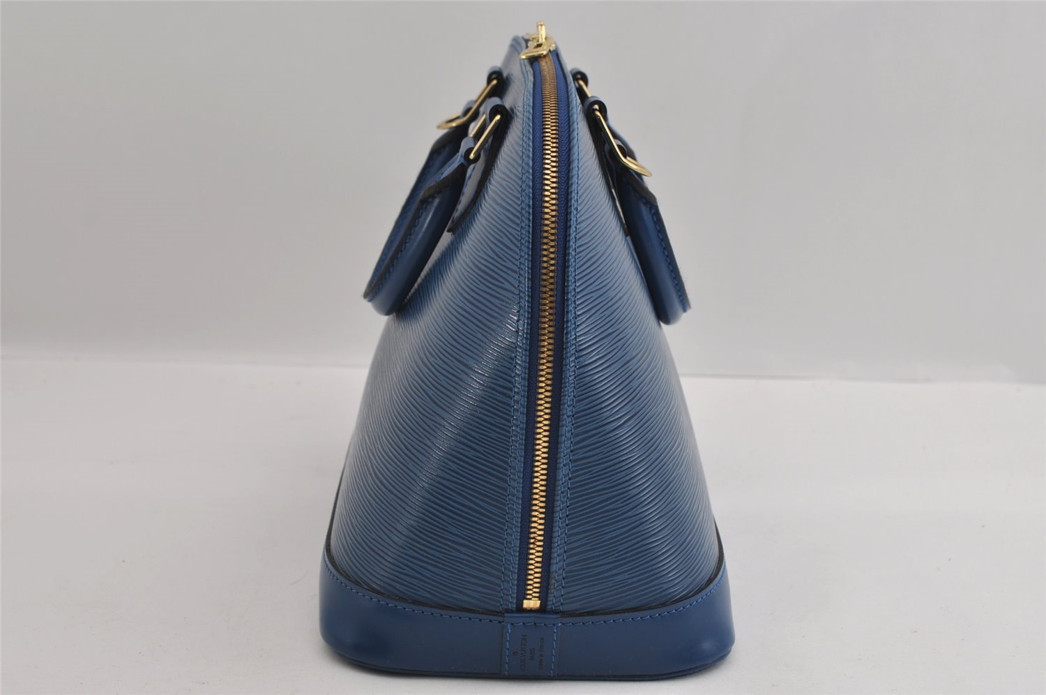 Authentic Louis Vuitton Epi Alma PM Hand Bag Blue M52145 LV 2717I