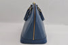 Authentic Louis Vuitton Epi Alma PM Hand Bag Blue M52145 LV 2717I