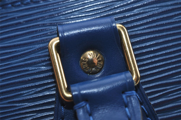 Authentic Louis Vuitton Epi Alma PM Hand Bag Blue M52145 LV 2717I
