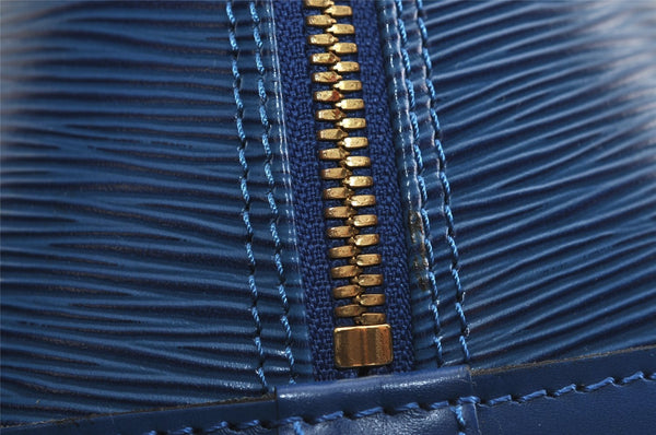 Authentic Louis Vuitton Epi Alma PM Hand Bag Blue M52145 LV 2717I