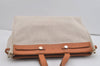 Auth HERMES Her Bag Cabas GM & GM 2Way Shoulder Tote Bag Canvas Beige 2718I