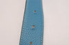 Authentic HERMES Mixte Mirage Leather Belt Size 85cm 33.5inches Black Blue 2719I