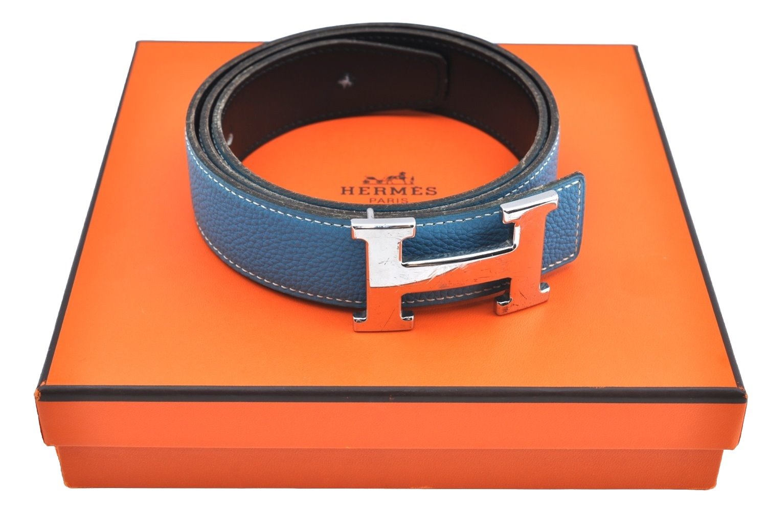 Authentic HERMES Constance Leather Belt Size 80cm 31.5