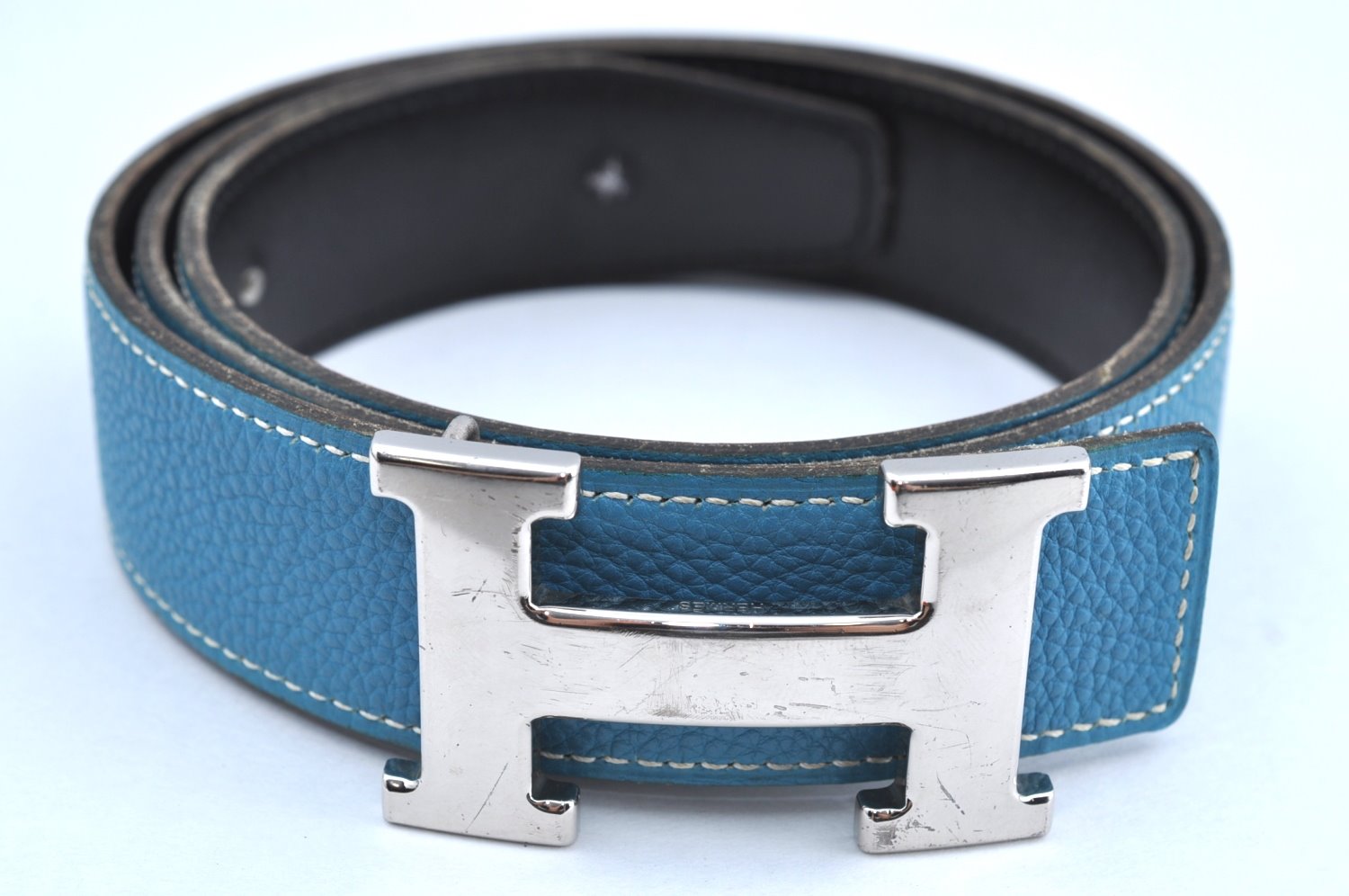 Authentic HERMES Constance Leather Belt Size 80cm 31.5