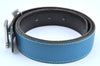 Authentic HERMES Constance Leather Belt Size 80cm 31.5" Blue Black Box 2720I