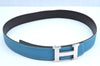 Authentic HERMES Constance Leather Belt Size 80cm 31.5" Blue Black Box 2720I