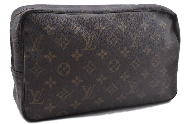 Auth Louis Vuitton Monogram Trousse Toilette 28 Clutch Hand Bag M47522 LV 2721D