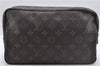 Auth Louis Vuitton Monogram Trousse Toilette 28 Clutch Hand Bag M47522 LV 2721D