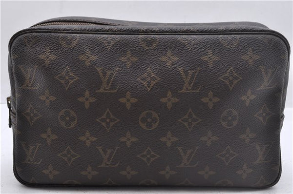 Auth Louis Vuitton Monogram Trousse Toilette 28 Clutch Hand Bag M47522 LV 2721D