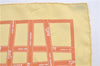 Authentic HERMES Petit Carre 40 Scarf Handkerchief "Bolduc" Silk Yellow 2721E