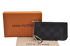 Authentic Louis Vuitton Damier Graphite Pochette Cles Coin Case N60155 Box 2722I