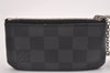 Authentic Louis Vuitton Damier Graphite Pochette Cles Coin Case N60155 Box 2722I