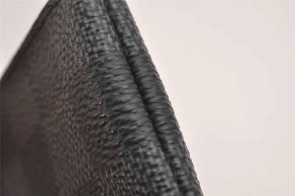 Authentic Louis Vuitton Damier Graphite Pochette Cles Coin Case N60155 Box 2722I