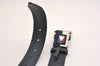 Auth Louis Vuitton Cup Ceinture Legend Water Line Belt 35.4" M9218T Navy 2723I