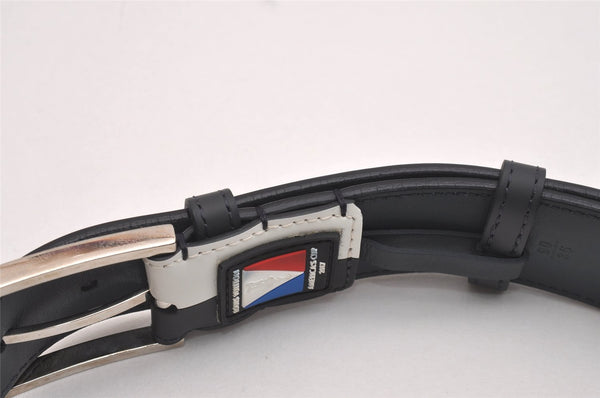 Auth Louis Vuitton Cup Ceinture Legend Water Line Belt 35.4" M9218T Navy 2723I