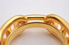 Authentic HERMES Scarf Ring Chaine d'Ancre Chain Design Gold Tone Box 2724I