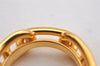 Authentic HERMES Scarf Ring Chaine d'Ancre Chain Design Gold Tone Box 2724I