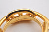 Authentic HERMES Scarf Ring Chaine d'Ancre Chain Design Gold Tone Box 2724I