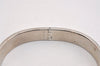 Authentic HERMES Vintage Clic H Bangle Bracelet Silver Black Box 2725I