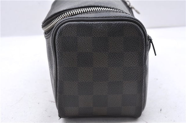 Authentic Louis Vuitton Damier Graphite Toiletry Pouch N47625 LV 2726E