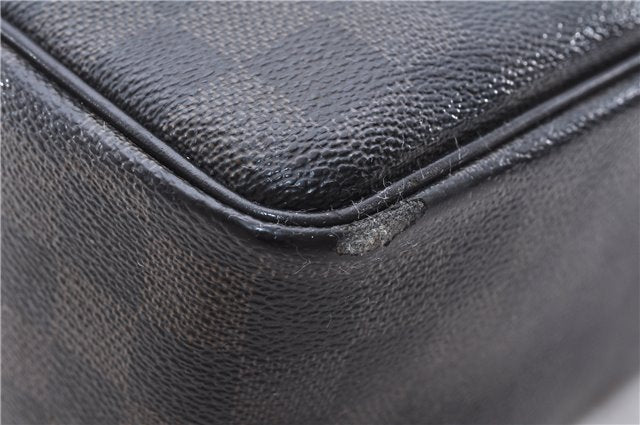 Authentic Louis Vuitton Damier Graphite Toiletry Pouch N47625 LV 2726E