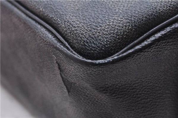 Authentic Louis Vuitton Damier Graphite Toiletry Pouch N47625 LV 2726E