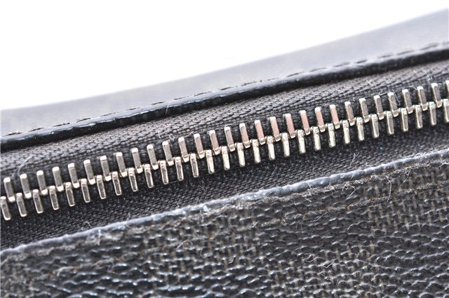 Authentic Louis Vuitton Damier Graphite Toiletry Pouch N47625 LV 2726E