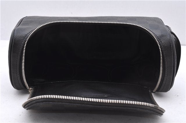 Authentic Louis Vuitton Damier Graphite Toiletry Pouch N47625 LV 2726E