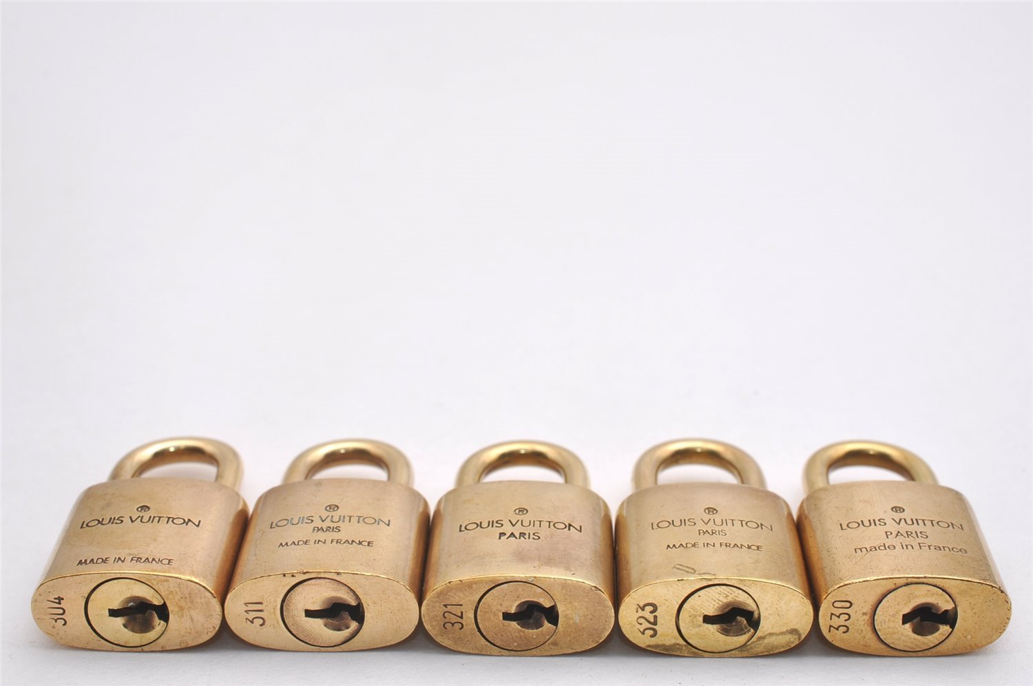 Authentic Louis Vuitton Padlock Gold 10Set LV 2728I