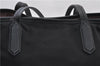 Authentic PRADA Vintage Nylon Tessuto Leather Shoulder Tote Bag Black 2730F