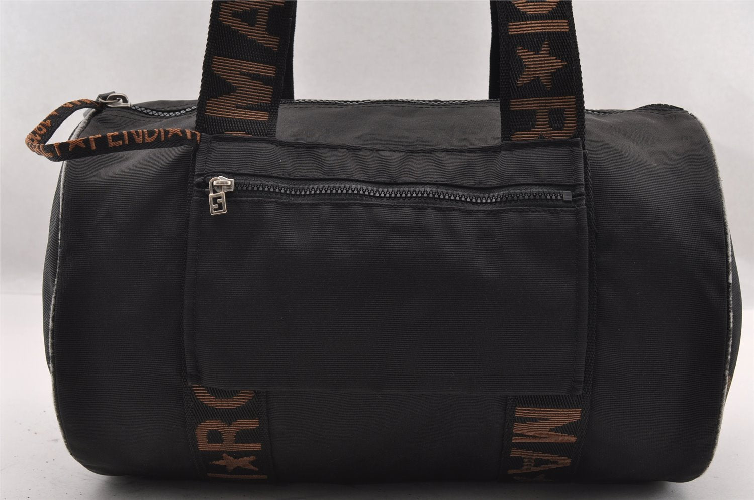 Authentic FENDI Nylon Leather Shoulder Hand Bag Purse Black Junk 2731I