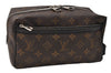 Auth Louis Vuitton Monogram Macassar Trousse Toilet Clutch Bag M40378 LV 2732E