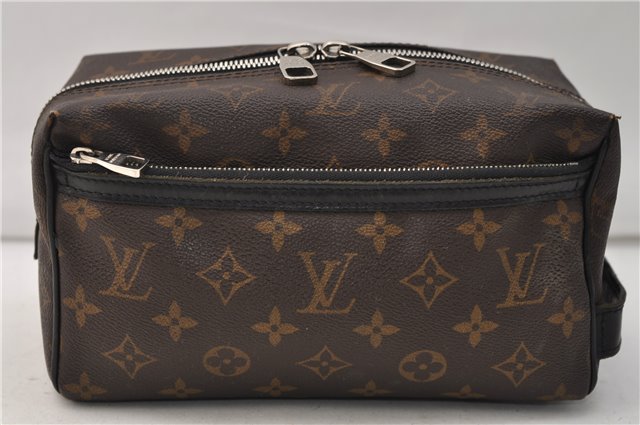 Auth Louis Vuitton Monogram Macassar Trousse Toilet Clutch Bag M40378 LV 2732E