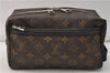 Auth Louis Vuitton Monogram Macassar Trousse Toilet Clutch Bag M40378 LV 2732E