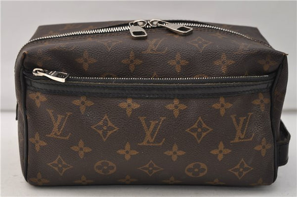 Auth Louis Vuitton Monogram Macassar Trousse Toilet Clutch Bag M40378 LV 2732E