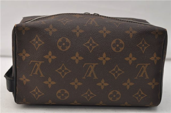 Auth Louis Vuitton Monogram Macassar Trousse Toilet Clutch Bag M40378 LV 2732E