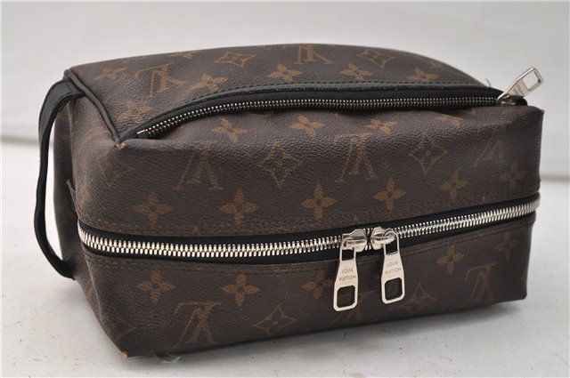 Auth Louis Vuitton Monogram Macassar Trousse Toilet Clutch Bag M40378 LV 2732E