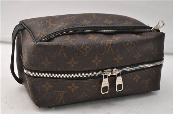 Auth Louis Vuitton Monogram Macassar Trousse Toilet Clutch Bag M40378 LV 2732E
