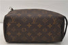 Auth Louis Vuitton Monogram Macassar Trousse Toilet Clutch Bag M40378 LV 2732E